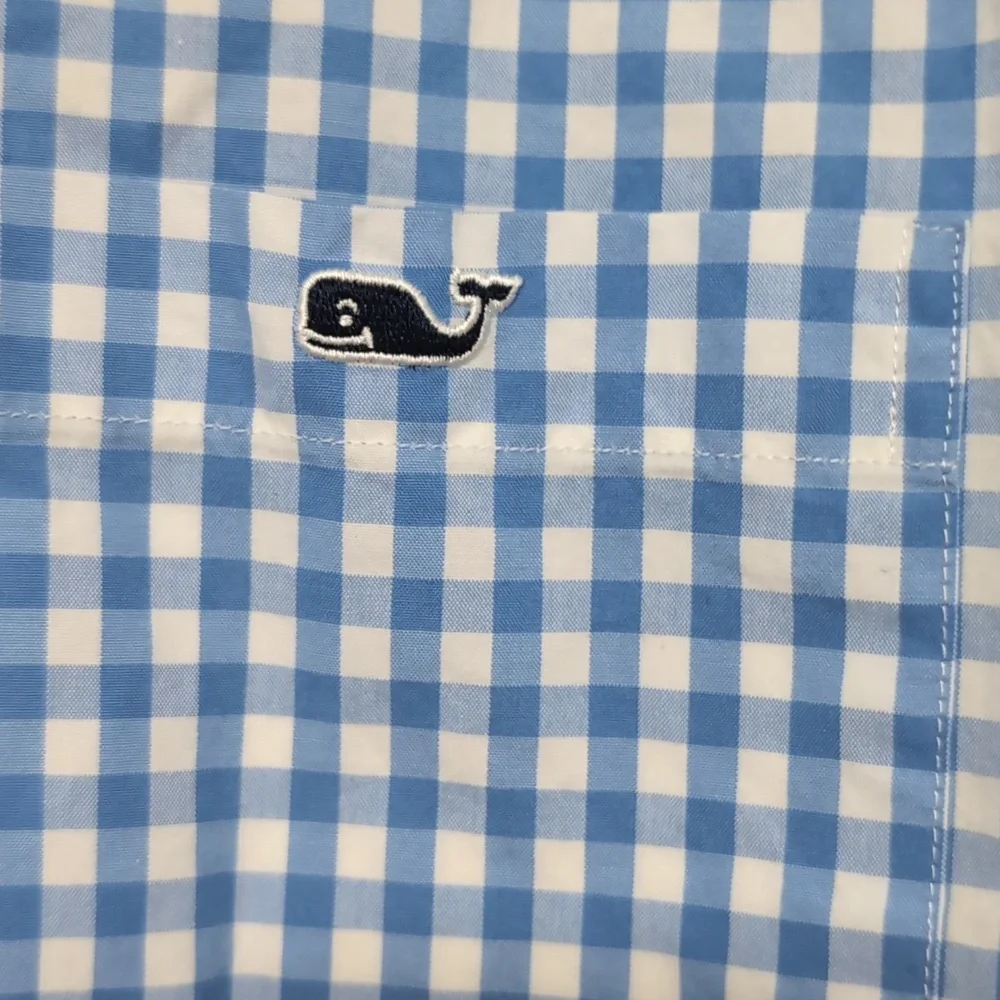 Vineyard Vines USA Flag Blue Check Tucker Shirt. Size Small - Picture 3 of 14